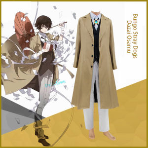 Anime Bungo Stray Dogs Dazai Osamu Cosplay Costume Long Jacket Coat Suit Adult Men Windbreaker Halloween Christmas clothing
