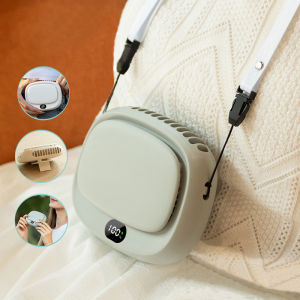 Xudewei Portable Hanging Neck Fan Bladeless Waist Hanging Fan USB Rechargeable Desktop Fan Handheld Fan for Home Office Outdoor Travel