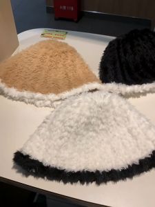 หมวกบักเก็ต (Bucket) - หมวกบักเก็ต - สำหรับ ผู้ใหญ่ - รอบหัว: 56-58 cm - ผ้าขนมิ้งค์ - สไตล์เกาหลี - หมวกกันหนาว - หมวกผู้หญิง - หมวกแฟชั่นฤดูหนาว