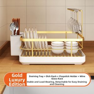 ZIYINGCHA | Multifunctional Dish Drainer Cutlery Organizer