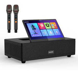 inandon M6 All-in-One Home Karaoke Set - 12.2" Touchscreen Jukebox KTV System with 800W Speaker UHF Mics Bluetooth 650K Online Songs & Plug & Play Family KTV Machine System