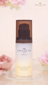 Gina Glam G18 Ultra Face Base Primer น้ำเกลือเส้นเลือด ช่วยเสริมความสมดุล และปรับทรงทำให้เปลี่ยนแปลงให้ดูสวยงาม