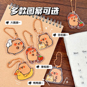 Cappie Bar Keychain Young Adult Fate Capybara Pendant Student Schoolbag Acrylic Decorative Accessories Capbibala