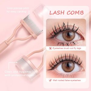 1/2PCS Eyelash Separator Metal Teeth Straight Eyelash Curler Beauty Makeup Stainless Eyelash Brush Comb Mascara Curl Makeup Tool