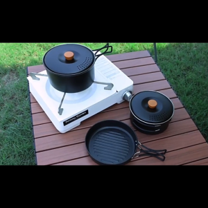 Camping Pot Pan 3PCS Set 304 Stainless Steel Cooking Set Picnic Portable Cookware