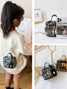 INS Kids Messenger Bag Fashion Pouch Trendy Girl Barrel Tote Baby Cute Internet Celebrity Princess Backpack
