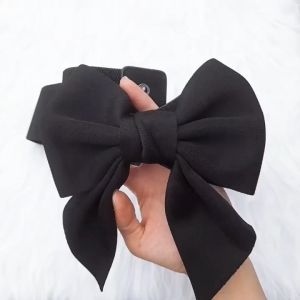 Thắt lưng nữ đính nơ cỡ lớn dây lưng co giãn bản 6cm