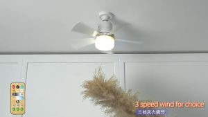 Inverter Ceiling Fan With Light and Remote Control 30W 5 Blades Ceiling Fan Light For Living Room