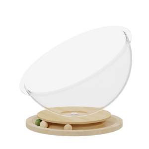 Cat tree DIY materials - ultra-transparent acrylic space capsule cover round dust cover half-sphere cat bed accessories. High clear thickened acrylic with polished edges durable and wear-resistant for cat tree DIY assembly and space capsule replacement.