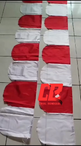 ISI 1 KODI (20 PCS) !!! BENDERA UMBUL UMBUL BENTUK BULAT MERAH PUTIH BENDERA MEAH PUTIH POLOS PRODUKSI SENDIRI BISA COD