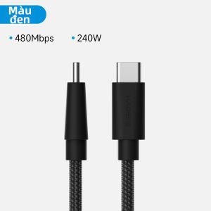 Hagibis | Dây dữ liệu 240W typec dây sạc PD3.1 cho laptop 100W đầu kép 5A sạc nhanh C-to-C đầu đực-đực dành cho Switch laptop MacBook Pro máy tính iPad Air