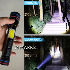 2023 J6 LED Magnetic Super Bright Multifunctional Flashlight