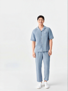 Purcotton | Wearable Outside Crinkle Chiffon Cotton Sleepwear Set