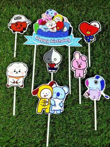 Topper Cake Bt 21 karakter hiasan kue ulang tahun happy birthday