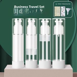 Portable Vacuum Flask Travel Size Lotion Cosmetic Facial Skincare Press Sprayer Bottle Set Compact Personal Care Tool