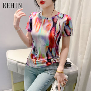 ยืดแขนผ้าฝ้ายคอกลมพิมพ์ลายดอกไม้ เสื้อผู้หญิงพอดี ราคาถูกต้อง สุดยอดเสื้อผ้า 3 ชุด เสริมสร้างความสวยงาม สวยงามของผิวหนัง คุณภาพผัง