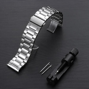 20mm 22mm Stainless Steel Strap for Samsung Galaxy Watch 7 6 5 4 5Pro 40/44mm 6 Classic 43mm 47mm Metal Band for Huawei GT5 4Pro