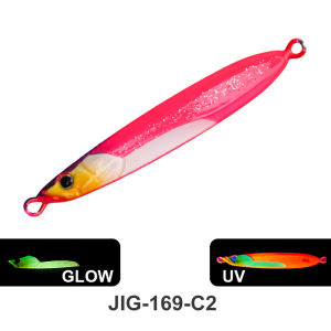 TEASER J169 New Luminous Metal Jig Lures 40g-150g Slow Sinking Long Cast Shore Casting Sea Fishing Bionic Lead Fish Lures