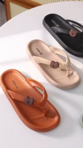 Sandal Jepit Wanita Santai Rubber Motif Beruang Original Import Bahan PCU 2288-1