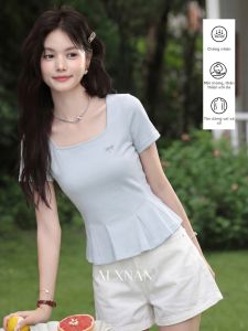 Áo Thun Tay Ngắn Phong Cách Miu Miu Cho Nữ Mùa Hè
