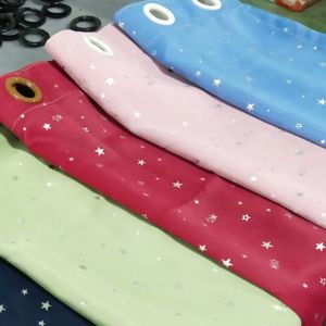 ผ้าม่านกันแสง UV หน้าต่าง 6 สี - พิมพ์ลายดาว - ผ้าม่านกันแสง