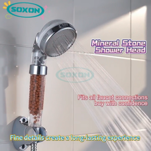SOXON 3 In 1 High Pressure Shower Head With Filter Shower Head High Pressure 2 Mode Water Saving Removable Handheld rain shower