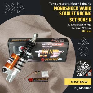 Mono SHOCK TABUNG BAWAH SCARLET RACING 9002 R PANJANG 305 325 MM VARIO BEAD ESP