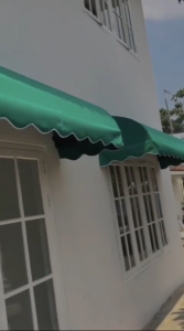 kanopi kanin awning rangka melangkung ke bawah bisa costum warna dan nama