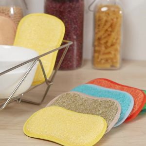5pcs Magic Cleaning Sponge for Dishes Multi-Purpose Scrub Sponges for Kitchen Bathroom Dishwashing Brush Tools Accessories