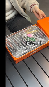 BBQ Grill Set Disposable Instant Outdoor Portable BBQ Box DIY Bamboo Charcoal Disposable Instant One Hour Eco Friendly Biodegradable 一次性环保烧烤炉