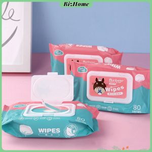 BizHome ทิชชู่เปียกทำความสะอาด ทิชชู่เปียก กระดาษทิชชู่เปียก ทิชชูเปียก 80 แผ่น Baby hand and mouth wipes