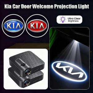 Led HD Car Door Logo Welcome Light Projector Lamps Accessories For KIA EV6 Stinger RIO Sorento Picanto Ceed Borrego Syros K4 K5