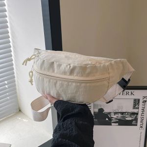 กระเป๋าคาดลำตัวแบบลำลองเรียบง่าย สไตล์ใหม่ สีพื้น กระเป๋าคาดเอวแบบสปอร์ต สะพายไหล่เดียว สำหรับทั้งผู้ชายและผู้หญิง