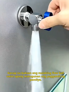 High-Flow Ball Valve 4-Way Valve Angle Valve All-Copper Hot And Cold Water Angle Valve Toilet Water Valve Gas Water Heater High Flow Straight-Through Switch Ball Valve