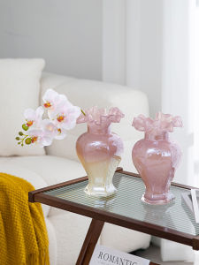 Bình Hoa Thủy Tinh Pháp Cổ Điển Trang Trí Nhà Bằng Thủy Tinh Pha Lê Sang Trọng Màu Hồng Trang Trí Bàn Ăn Trang Trí Nhà Cửa