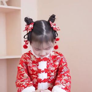 Kẹp tóc đẹp cho bé có 2 bím tóc giả nhỏ cổ trang/cosplay - KIDSGARDEN BẢO NGUYÊN