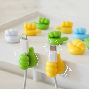 DAMILE Multifunctional Cable Organizer Clip Holder Thumb Hooks Wire Wall Hooks Hanger Storage Cable Holder For Earphone Mouse Car Home BC001