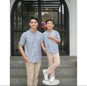 TERLARIS COUPLE KEMEJA POLOS AYAH DAN ANAK HARGA MASING MASING