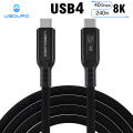 Cáp Thunderbolt 4 USB4 40Gbps 8K 60Hz UHD Truyền Dữ Liệu Video PD240W Sạc Nhanh USB-C To雷电3 Laptop eGPU Điện Thoại MacBook Cáp Tương Thích. 