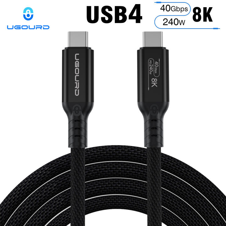 Cáp Thunderbolt 4 USB4 40Gbps 8K 60Hz UHD Truyền Dữ Liệu Video PD240W Sạc Nhanh USB-C To雷电3 Laptop eGPU Điện Thoại MacBook Cáp Tương Thích