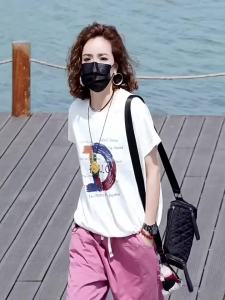 Cotton T-Shirt And Shorts Set Letter Print