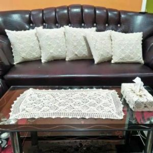 Set sarung bantal kursi  Rajut mewah