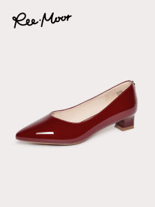 Reemoor | Pointed Toe Thick Heel Office Pumps