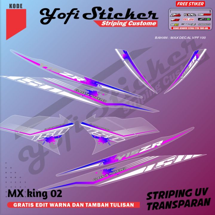 decal stiker striping transparan variasi full body striping MX king ...