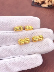 100PCS Kecil Emas Kacang Fengsui Bahan Paduan Untuk Props Hiasan Feng Shui Rumah