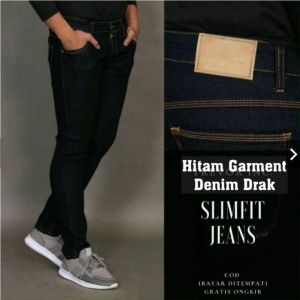 Celana Panjang Hitam Garment Pria Size 26-39