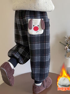 Thickened Fleece Childrens Casual Pants Winter Outfit Girls Loose Trousers Outerwear Warm Comfortable Fall Winter Kids Clothes