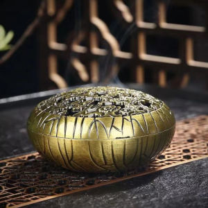 1 copper incense burner antique alloy Buddhist incense burner family tea room incense burner home decoration