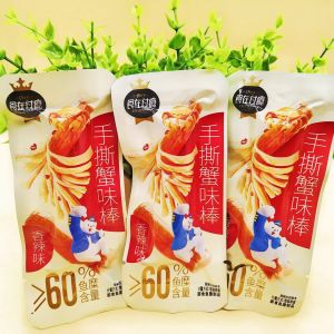 Hand-Torn Crab Flavor Snack Instant  Delicate Spicy Small Popular Online Seafood Snacks from Fujian Province 250g Bag