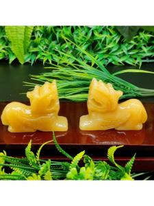 Đồ Trang Trí Bằng Đá Màu Vàng Lúa Mì Được Khắc Hình Quái Vật Để Trang Trí Văn Phòng Phòng Khách Cửa Hàng Quầy Thanh Lý Tại Nhà